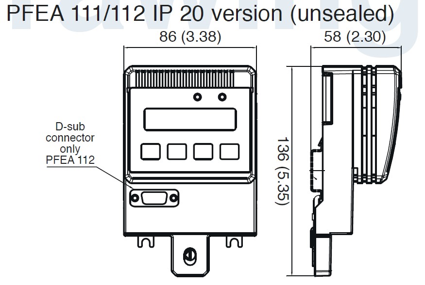 PFEA111 IP20外观尺寸